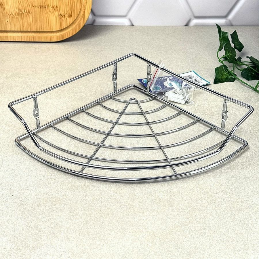 Полиця кутова металева для ванної 22&times;22&times;6 см Besser Besser