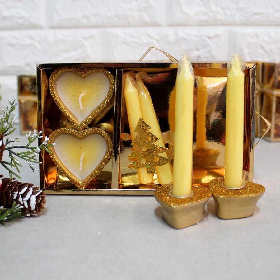Набір новорічних свічок в подарунковій упаковці 8 предметів Hell