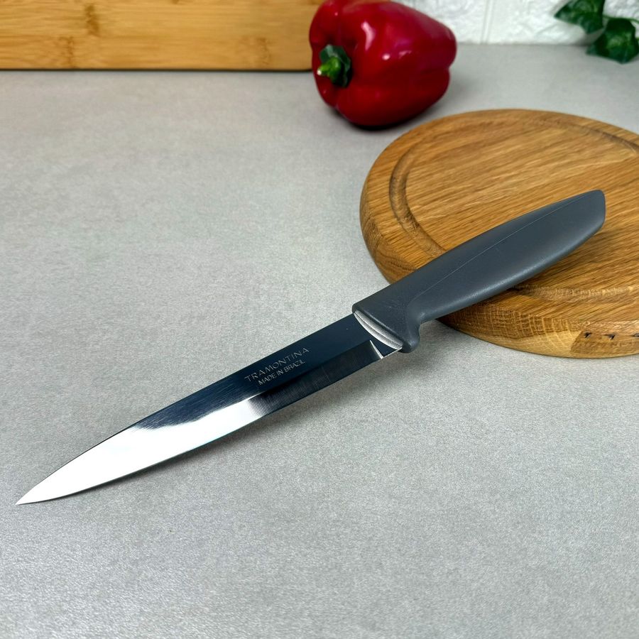 Нож кухонный разделочный 152 мм TRAMONTINA PLENUS grey (серая рукоять) Tramontina
