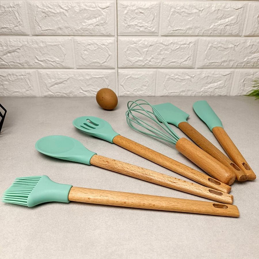 Набор кухонных принадлежностей 6 предметов мятного цвета Kitchen Set Kitchen Art