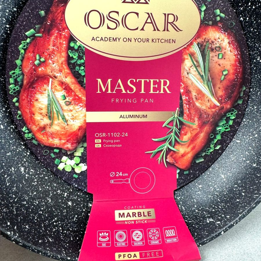 Сковородка 24 см с антипригарным покрытием Oscar для индукции Oscar Fur