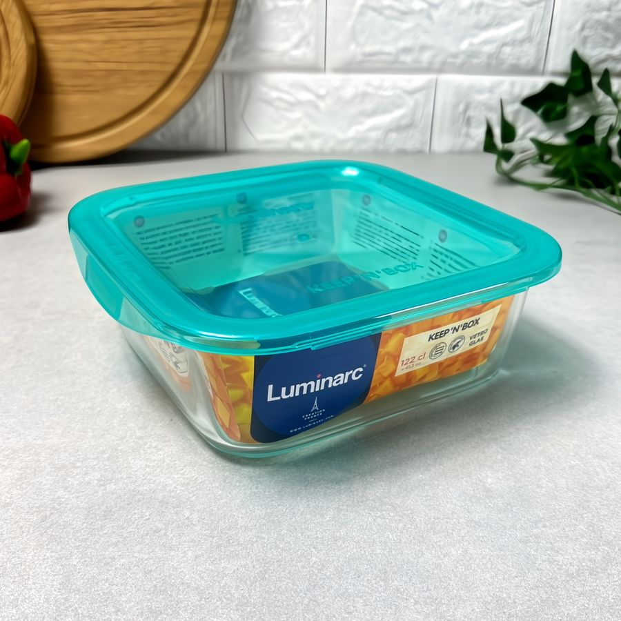 Контейнер для їжі квадратний Luminarc Keep'n'box 1220 мл лазур (P5520) Luminarc