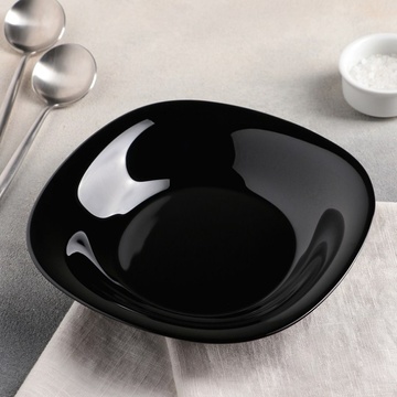 Черная квадратная тарелка для супа Luminarc Carine Black 210 мм (L9818) Luminarc