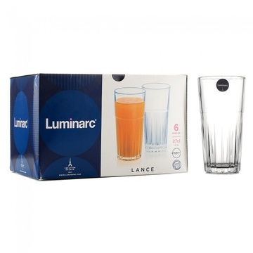 Набір високих склянок Luminarc Lance 270 мл 6 шт в подарунковій упаковці (N8109) Luminarc