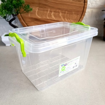 Плоский контейнер із харчового пластику для зберігання їжі 2л, PREMIUM Ал-пластик Ал-Пластик