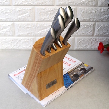 Набір ножів 6 предметів з нержавіючої сталі на підставці Kamille Kamille