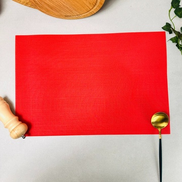 Однотонний Червоний сервірувальний килимок з ПВХ 30х45 см (14-Д) Hell