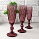 Набор розовых бокалов для шампанского HLS "Рубин" 6 шт 150 мл