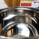 Кастрюля 2.1 л из нержавеющей стали с крышкой и полыми ручками