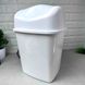 Белое мусорное ведро с поворотной крышкой 14 л для ванной комнаты