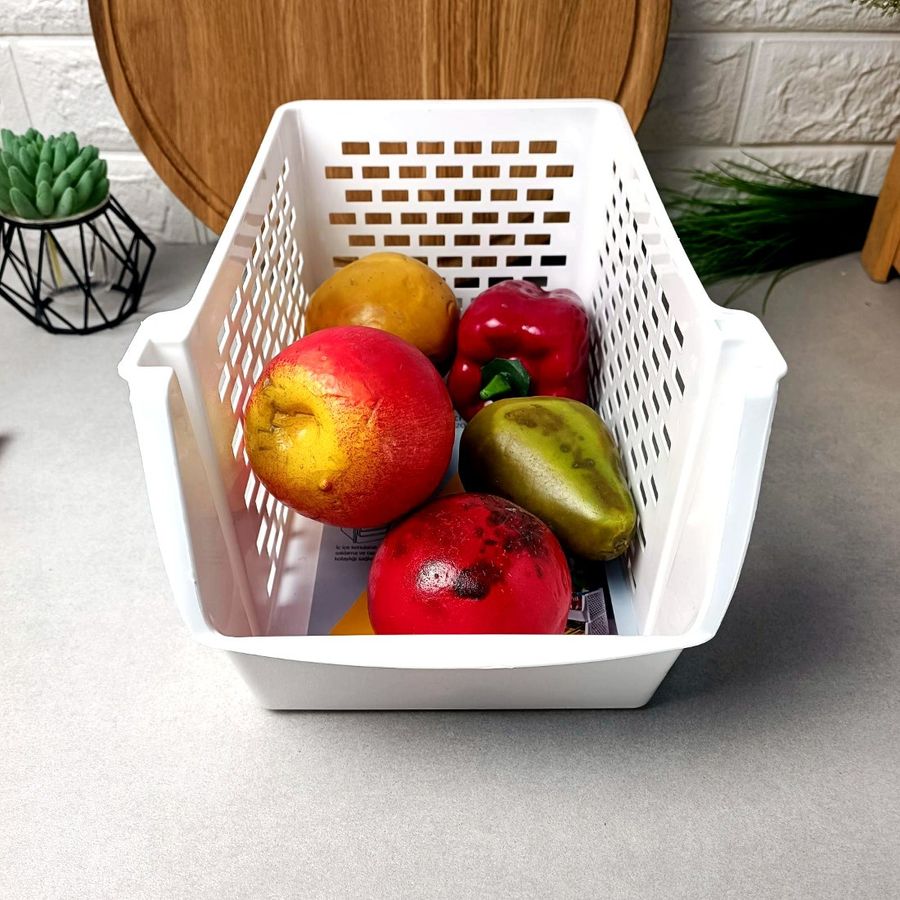 Пластиковий секційний лоток-органайзер в холодильник для овочів і фруктів, що штабелюється. IRAK PLASTIK