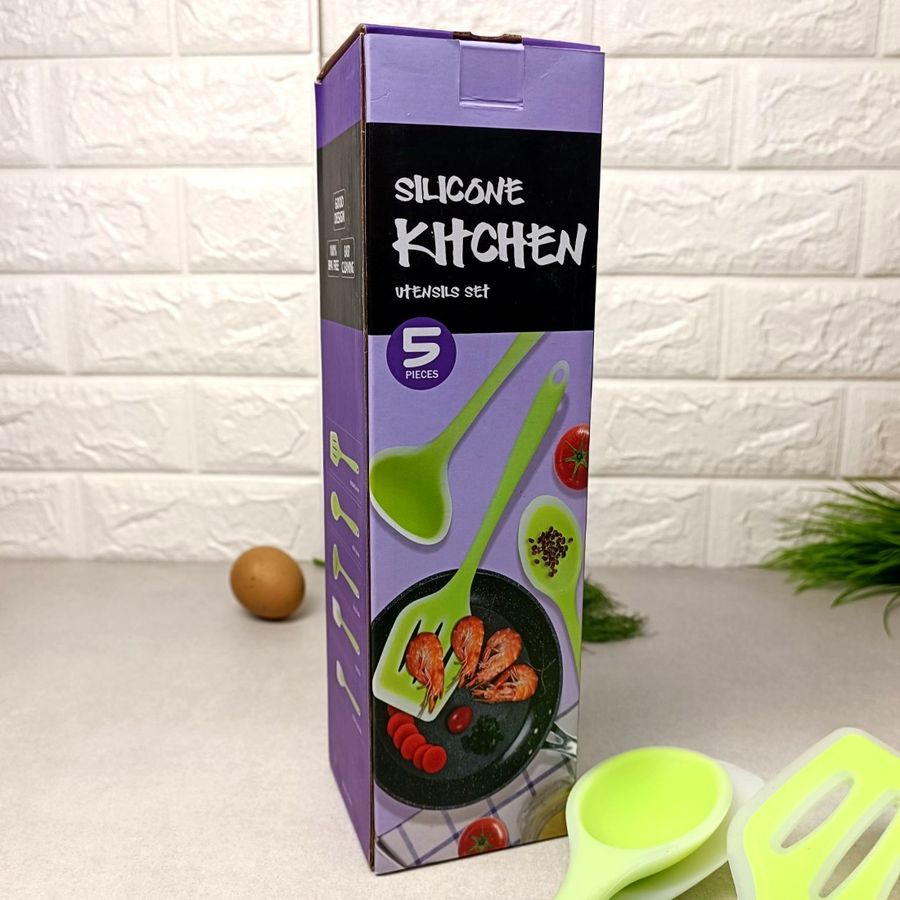 Набор салатовых кухонных принадлежностей 5 предметов Kitchen Set Kitchen Art