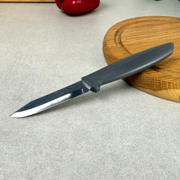 Нож для чистки овощей 76 мм Tramontina PLENUS grey (серая рукоять) Tramontina