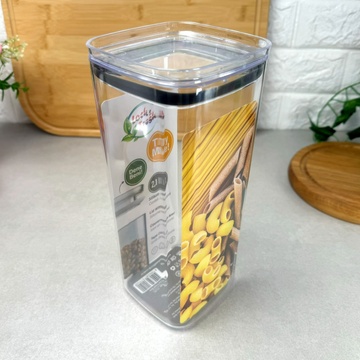 Высокий пластиковый контейнер для сыпучих продуктов 2,1л 31152 Dunya Dunya Plastic