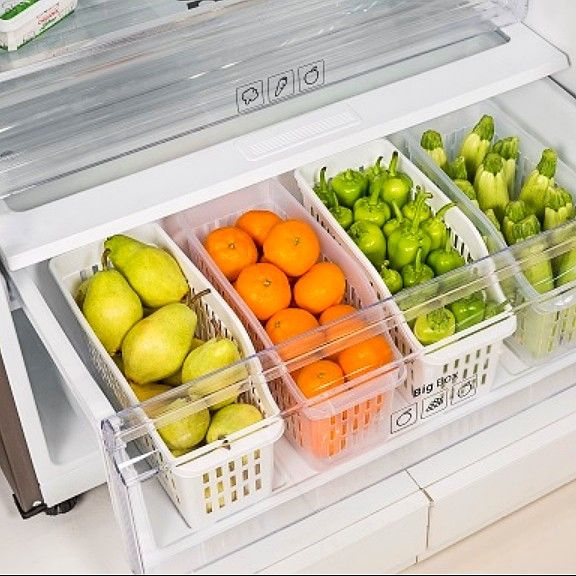 Пластиковый прозрачный лоток-органайзер для овощей и фруктов в холодильник, Турция Hobby Life 03 1062 Dunya Plastic