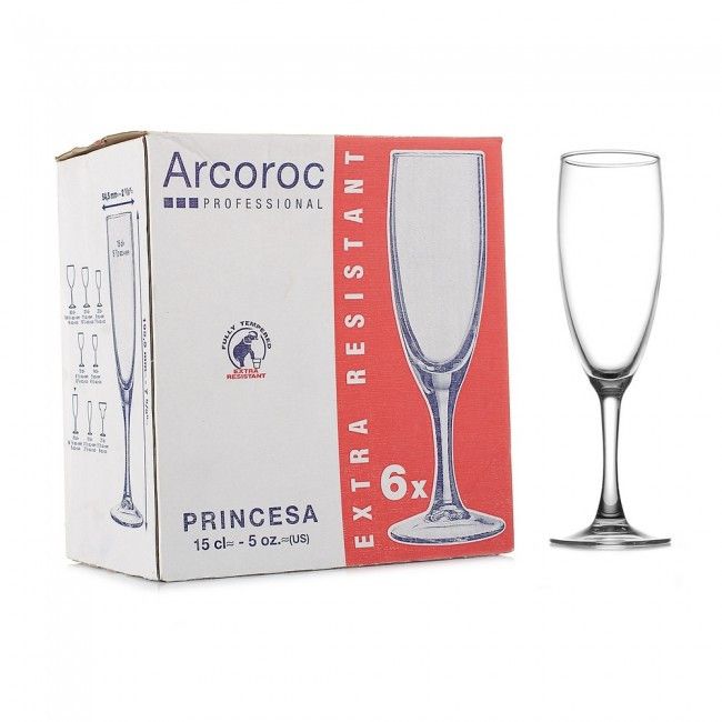 Набір келихів для шампанського Arcoroc "Princesa" 150 мл (P3999) Arcoroc