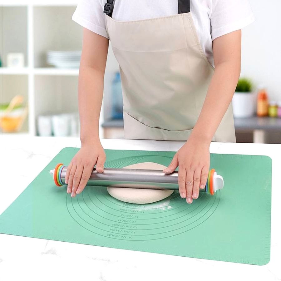 Кулінарний килимок для тіста 50*40 см. м'ятний колір Hell