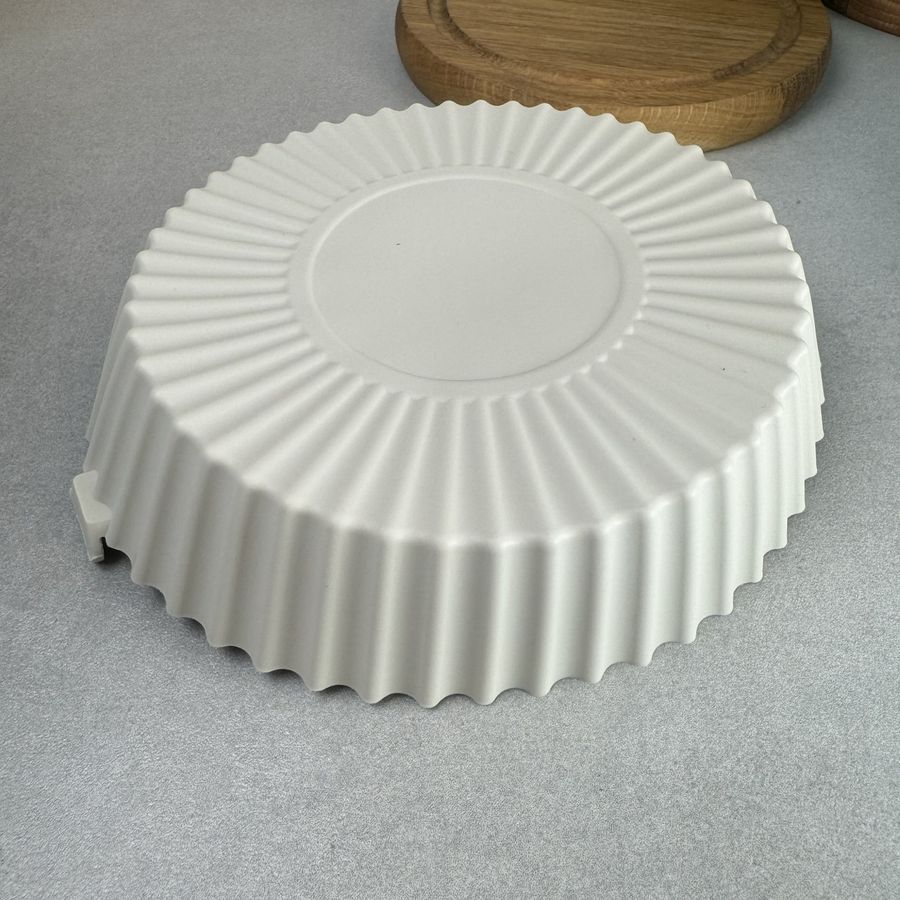 Круглая силиконовая форма для запекания и аэрогриля 18 см Крем Hell