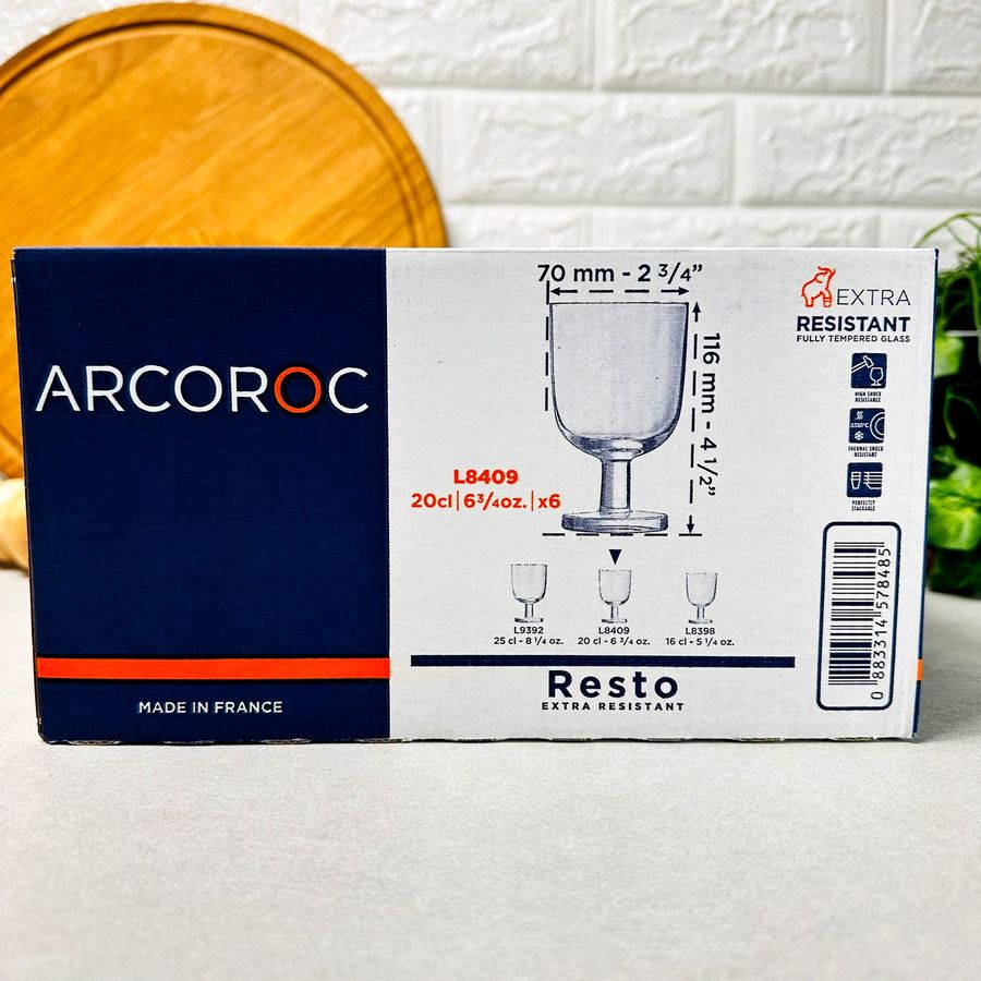 Стеклянные фужеры для коктейлей и десертов 200 мл 6 шт Arcoroc Resto Stemglass (L8409) Arcoroc