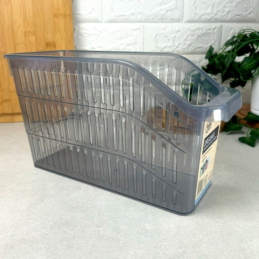 Пластиковий прозорий лоток-органайзер для овочів та фруктів у холодильник, Туреччина Hobby Life 03 1062 Dunya Plastic