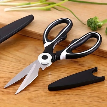 Кухонні ножиці з чохлом Чорні Без бренда