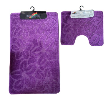 Набор лиловых ковриков для ванной и туалетной комнаты CLASSIC 50*80см D.Lilac 185 Banyolin Banyolin