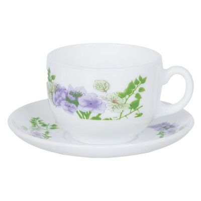 Сервіз чайний білий з квітами Luminarc Essence Mabelle 12 предметів 220 мл (P6888) Luminarc