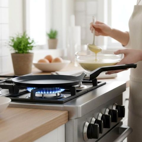 Сковорідка для млинців 24 см алюмінієва антипригарна BC-1103-24 Bravo Chef