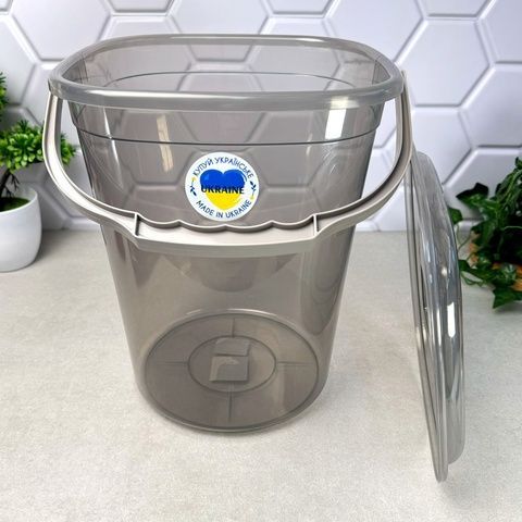 Квадратне пластикове відро з кришкою 9 л Димка Smart Алеана Алеана