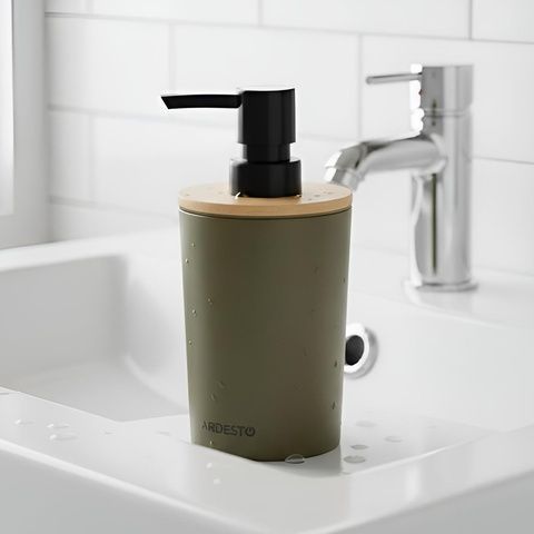 Дозатор для жидкого мыла 380 мл Хаки ARDESTO Minimalism ARHB3104OB Ardesto