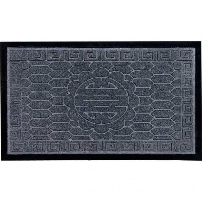 Придверний килимок 60*90 см на гумовій основі Сірий МХ Relana Hell