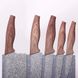 Набор универсальных мраморных ножей 6 предметов на магнитной мраморной подставке