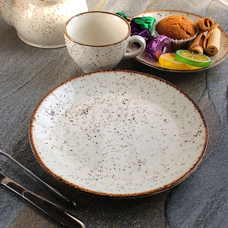 Мелкая пирожковая тарелка из фарфора Kutahya Porselen Atlantis 170 мм (CR3017) Kutahya Porselen