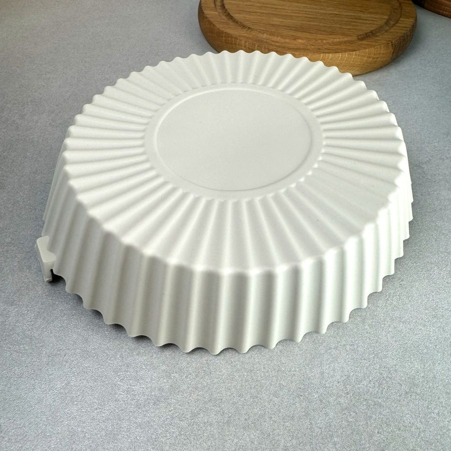 Круглая силиконовая форма для запекания и аэрогриля 21 см Крем Без бренда