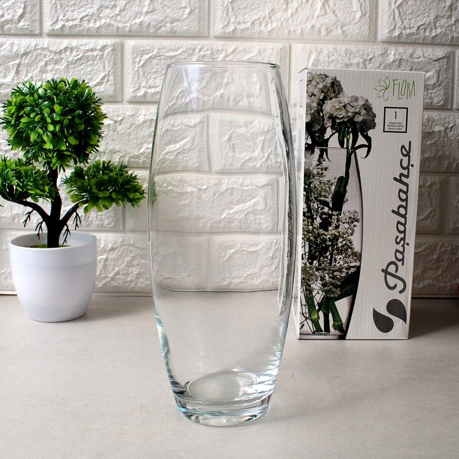 Скляна ваза витягнутої форми Pasabahce Флора 26 см (43966) Pasabahce