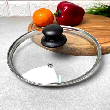 Скляна кришка 20 см з паровідведенням для кухонного посуду Hell