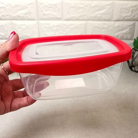 Прямокутний високий судок для їжі з щільною кришкою Keeper 0.8 л ALPLASTIK
