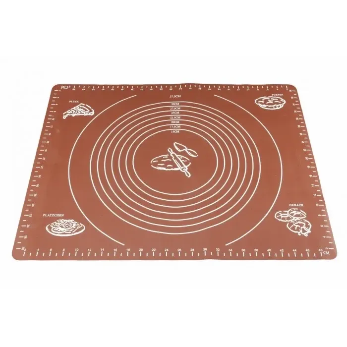 Квадратний силіконовий килимок для розкочування тіста з розміткою діаметрів 45*65см А-Плюс