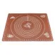Квадратний силіконовий килимок для розкочування тіста з розміткою діаметрів 45*65см