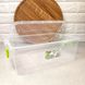 Плоский пластиковый пищевой контейнер для хранения и заморозки пищи 2.2л, Элит