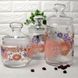 Набір банок для сипких продуктів з рожевим декором 3 предмета Luminarc Jar Alys (P2915)