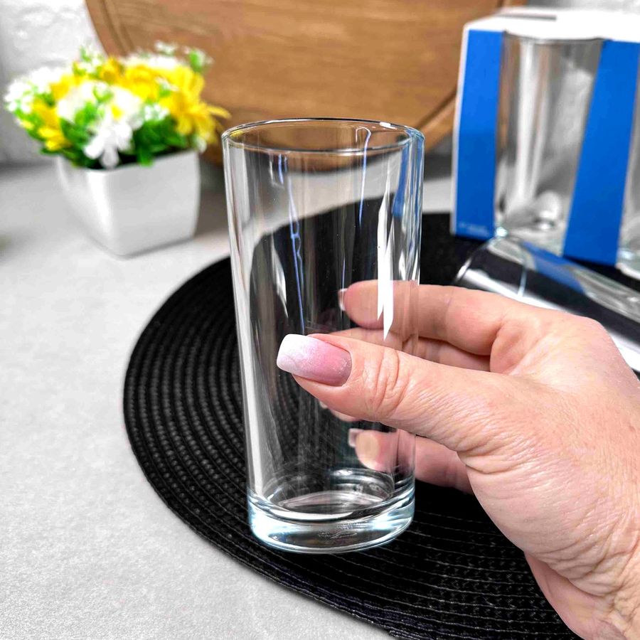 Високі гладкі склянки 6шт 260 мл Pasabahce Аланія Pasabahce