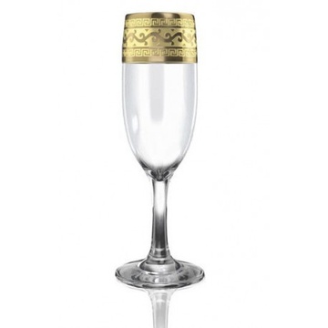 Набір келихів для шампанського 190 мл EAV08-419 малюнок "Новий Версаче" 6 шт. Гусь Хрустальный