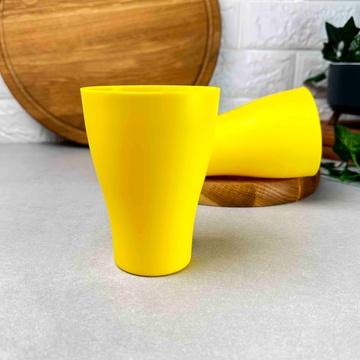 Пластиковый стакан 250мл Жёлтый Алеана Алеана