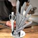 Набор кухонных ножей с ножницами 7 предметов на подставке 0996 А-П