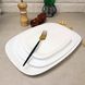 Белая прямоугольная тарелка из стеклокерамики Bormioli Rocco Parma 21.5*16 см