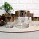 Великий подарунковий набір склянки + чарки 12 предметів з золотом ((низькі стакани+стопки))
