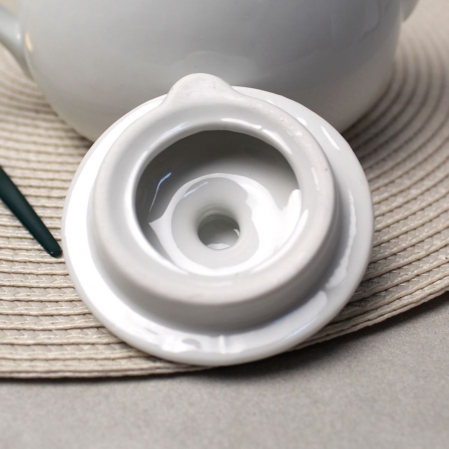 Чайник-заварник из белой керамики HLS 500 мл (HR1504) Hell