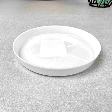 Большая белая пластиковая подставка под вазон 20.5 см, Магнолия Ламела 250 Ламела