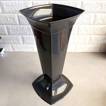 Універсальна підлогова пластикова ваза 39см графітового кольору Ламела Ламела